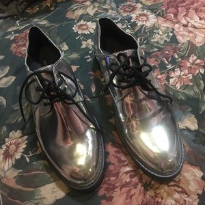 Silver Metallic Dress Shoes